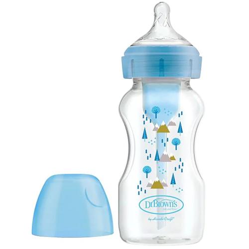 Dr Brown’s Options Anti-Colic Bottle WB91802 Πλαστικό Μπιμπερό Κατά των Κολικών 0+m Μπλε 270ml